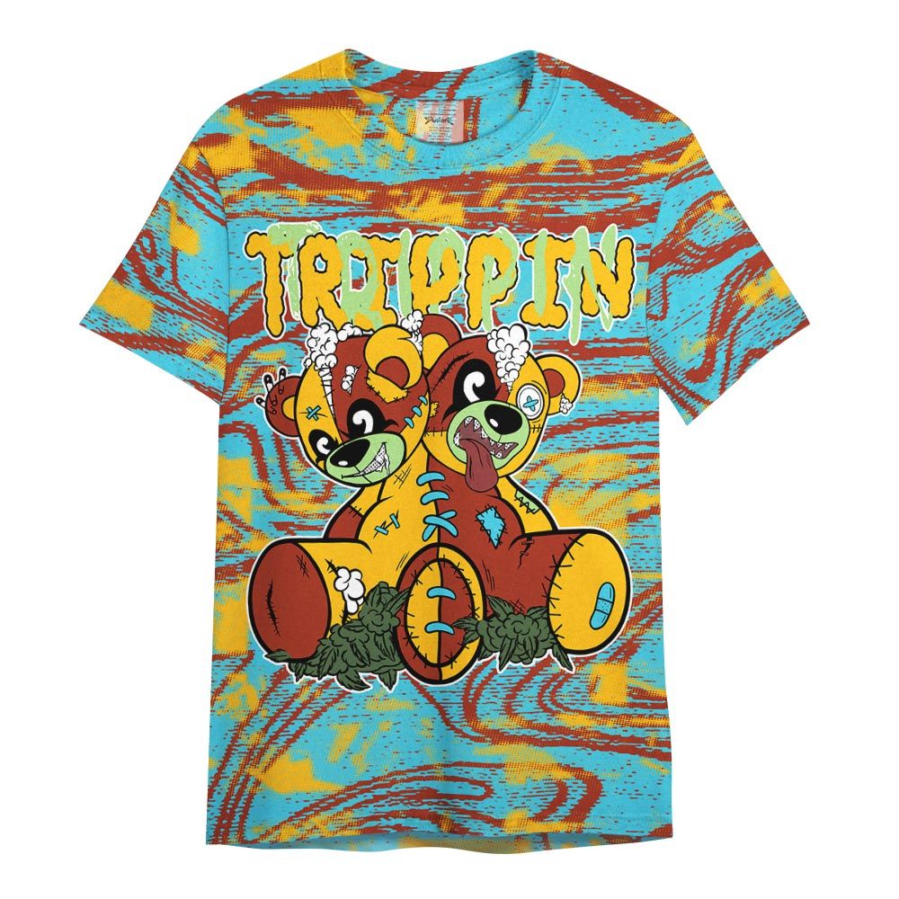 Shirt To Match SB Dunk Di'Orr Greenwood - Trippin Bear Blurry Graphic Shirt Unisex