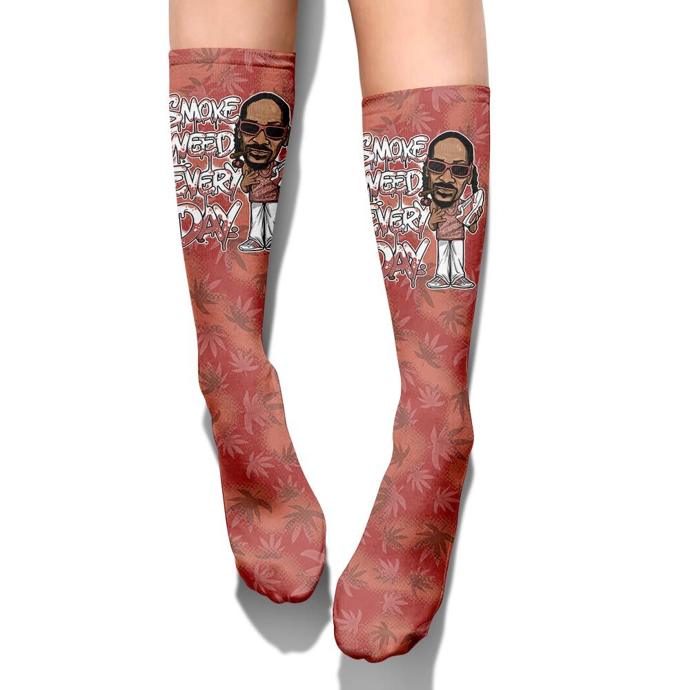 Sock To Match Dune Red 13s - Smoking Every Day Graphic Weeding Art