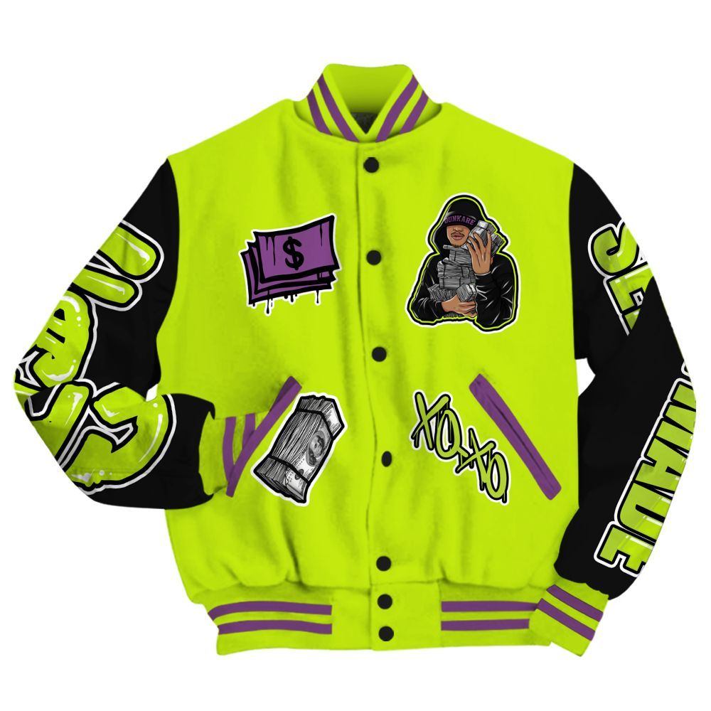 Varsity Jacket To Match GS Black Barely Volt 11s - Selfmade Unique All Over Print