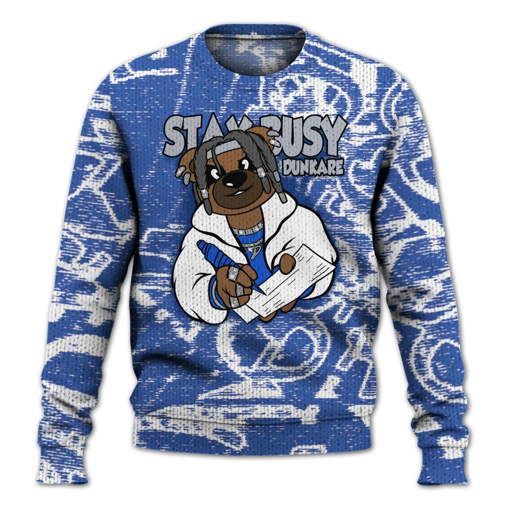 Knitted Sweater To Match Air Foamposite One Royal - Maintain Activity Bear Avant-Garde