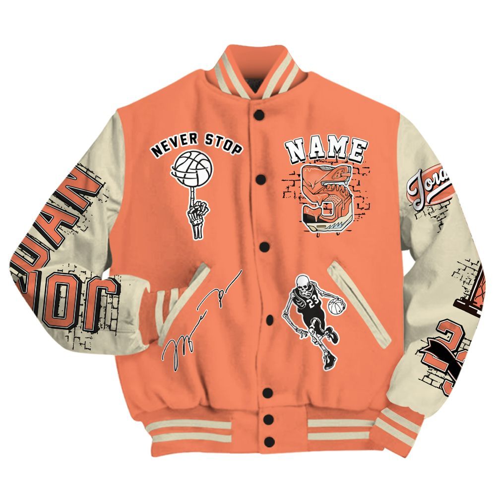 Varsity Jacket To Match DJ Khaled Crimson Bliss 5s - No.5 Drip Style Custom Name Basketball Varsity Jacket Graphic All Over Print