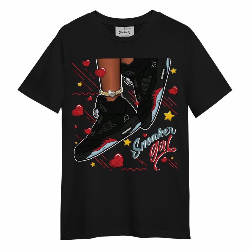 Shirt To Match Retro Halloween 5s - SNEAKER Girl Heart Flying Graphic