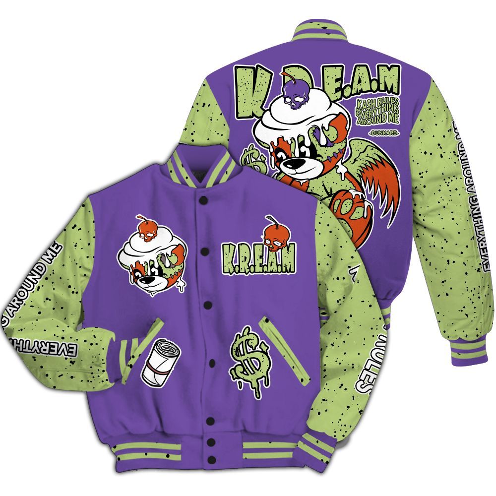 Varsity Jacket To Match Canyon Purple 4s - Loot Bear All Over Print