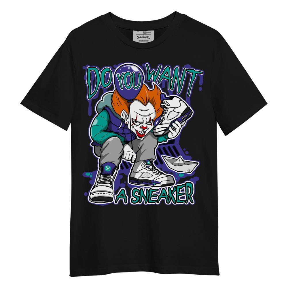 Shirt To Match Retro Grape 5s - Clown Scary Sneakers Halloween Graphic