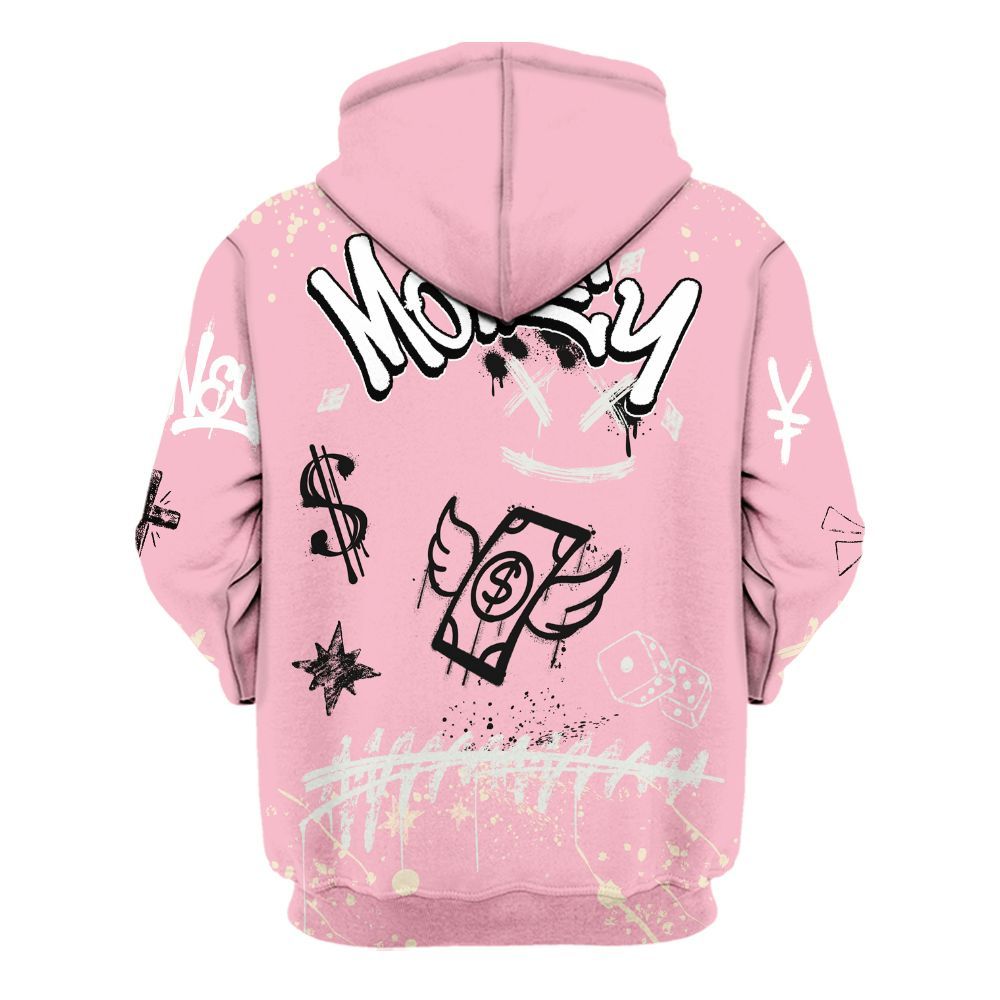 Hoodie To Match Low OG Shy Pink 1s - Everybody Paid In Full Crayon All Over Print