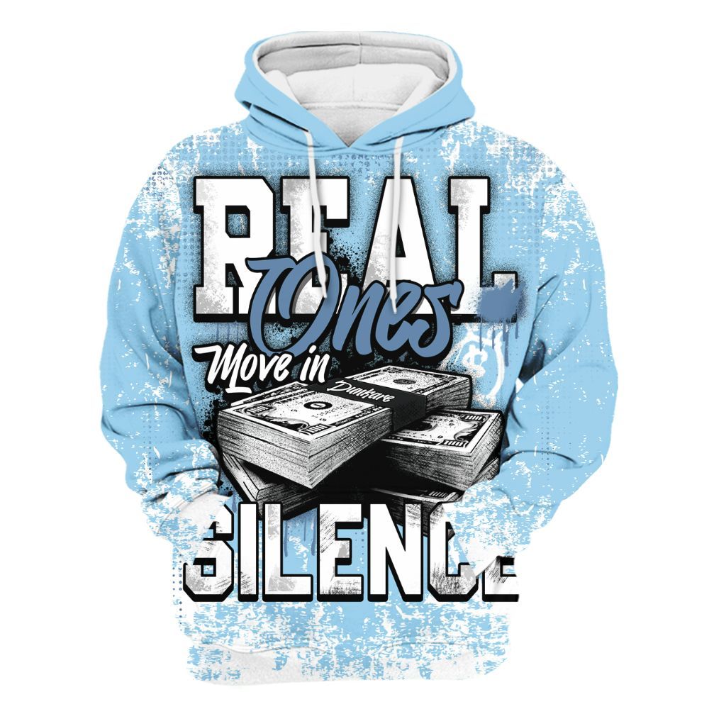 Hoodie To Match Legend Blue 11s - Move In Silence Money Street Retro All Over Print