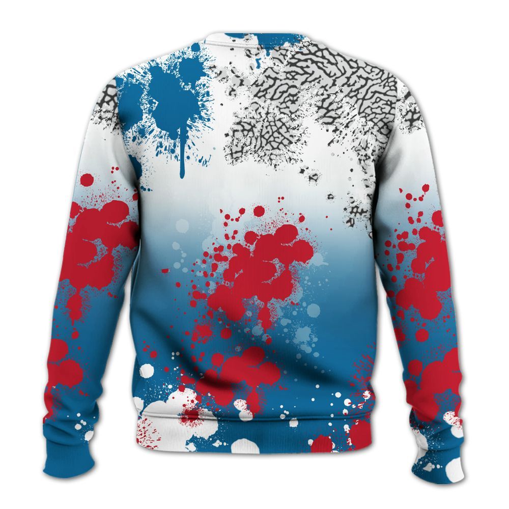 Sweatshirt To Match OG True Blue 3s - Trust No One Scary All Over Print