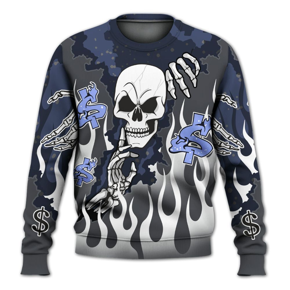 Sweatshirt To Match Retro Awake Racer Blue - Ones Move In Silence Graphic Trapped All Over Print