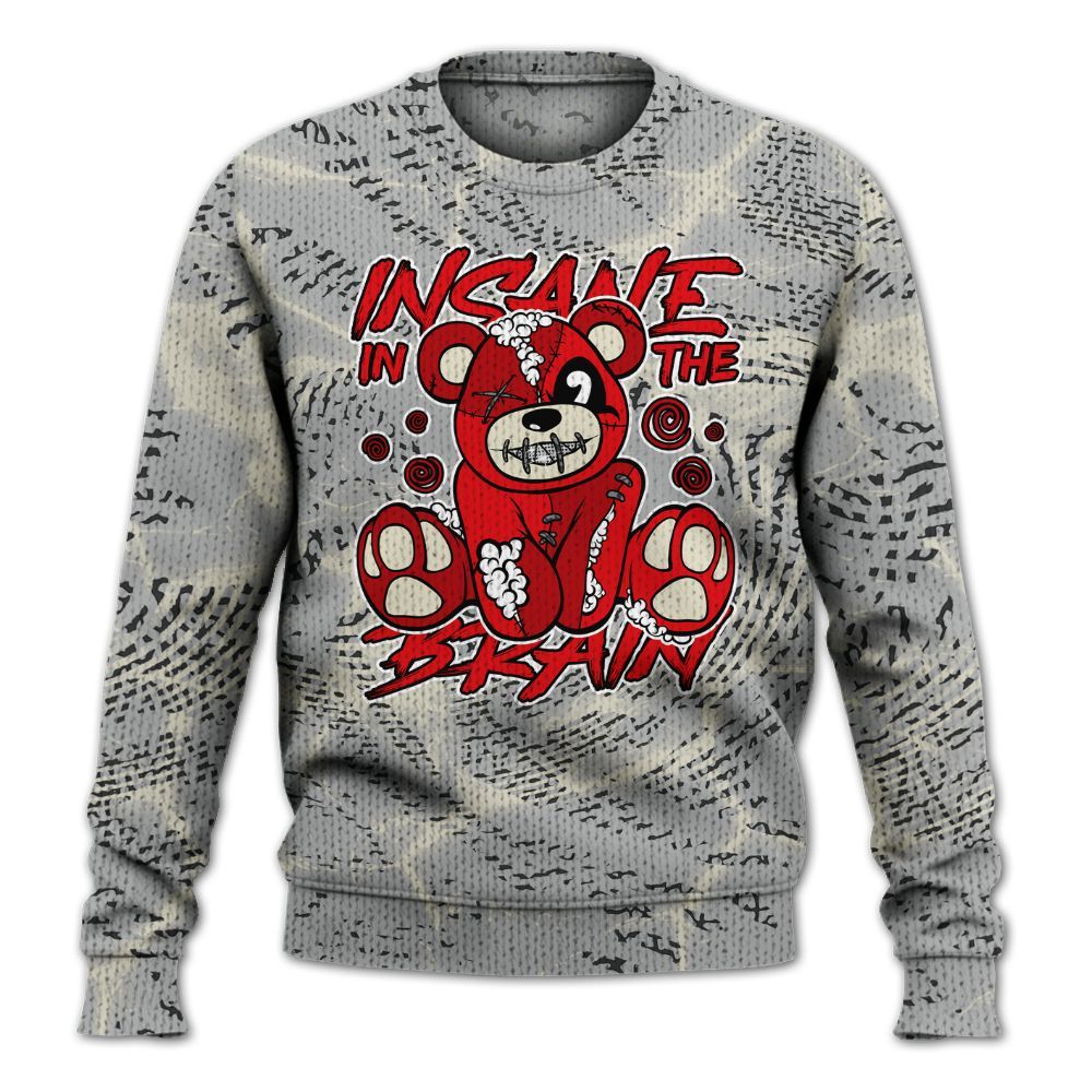 Knitted Sweater To Match Cement Grey 3s - Insanes Bear Fume