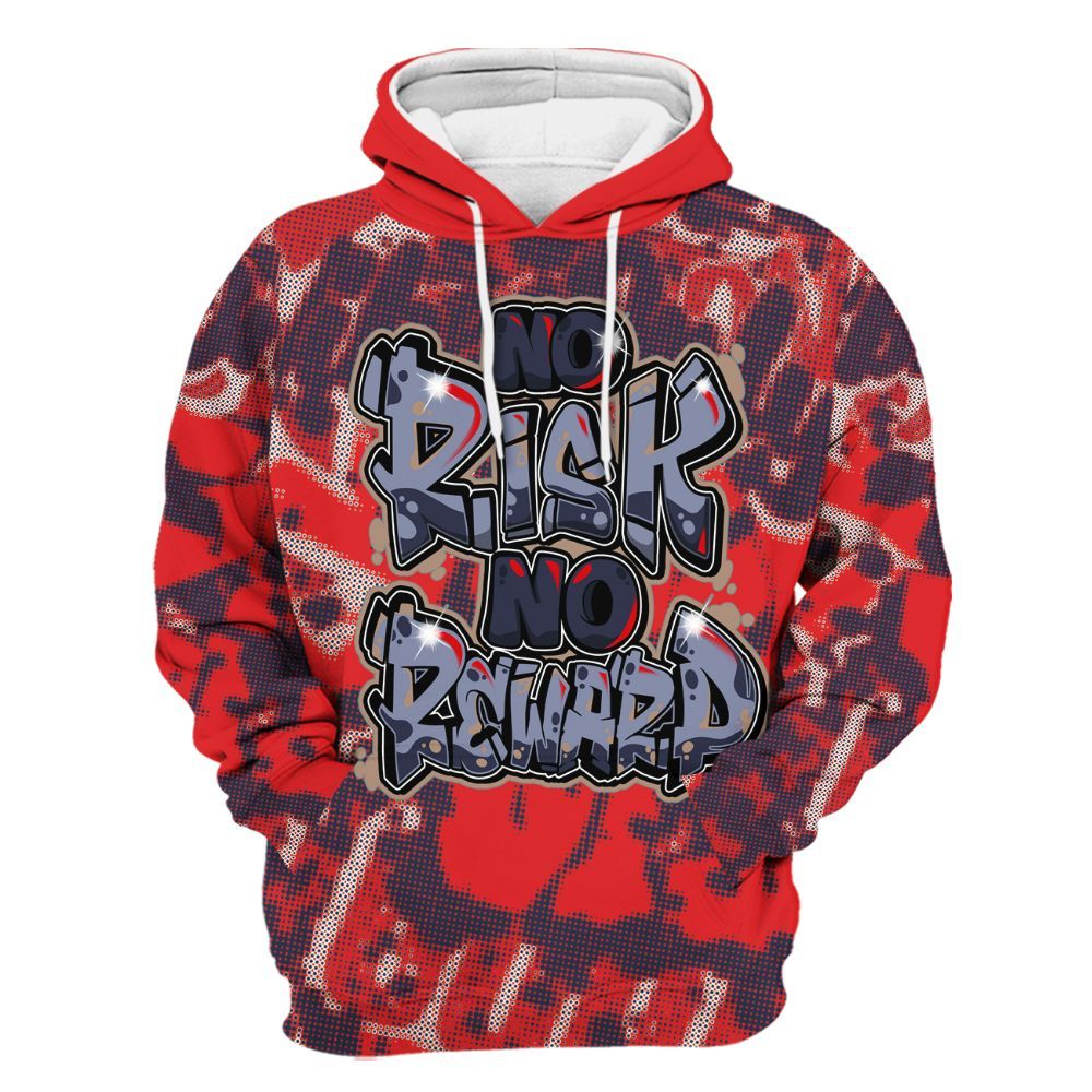 Hoodie To Match Low OG Howard Bison 1s - No Risks No Reward Street All Over Print