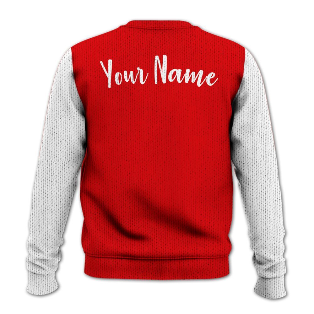 Knitted Sweater To Match Low OG Howard Bison 1s, Custom Name God Blessed Drip