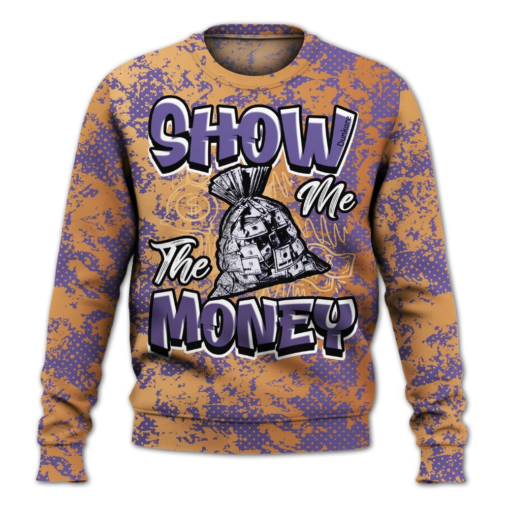 Sweatshirt To Match Book Sunset 1s - Show Me The Money Retro All Over Print