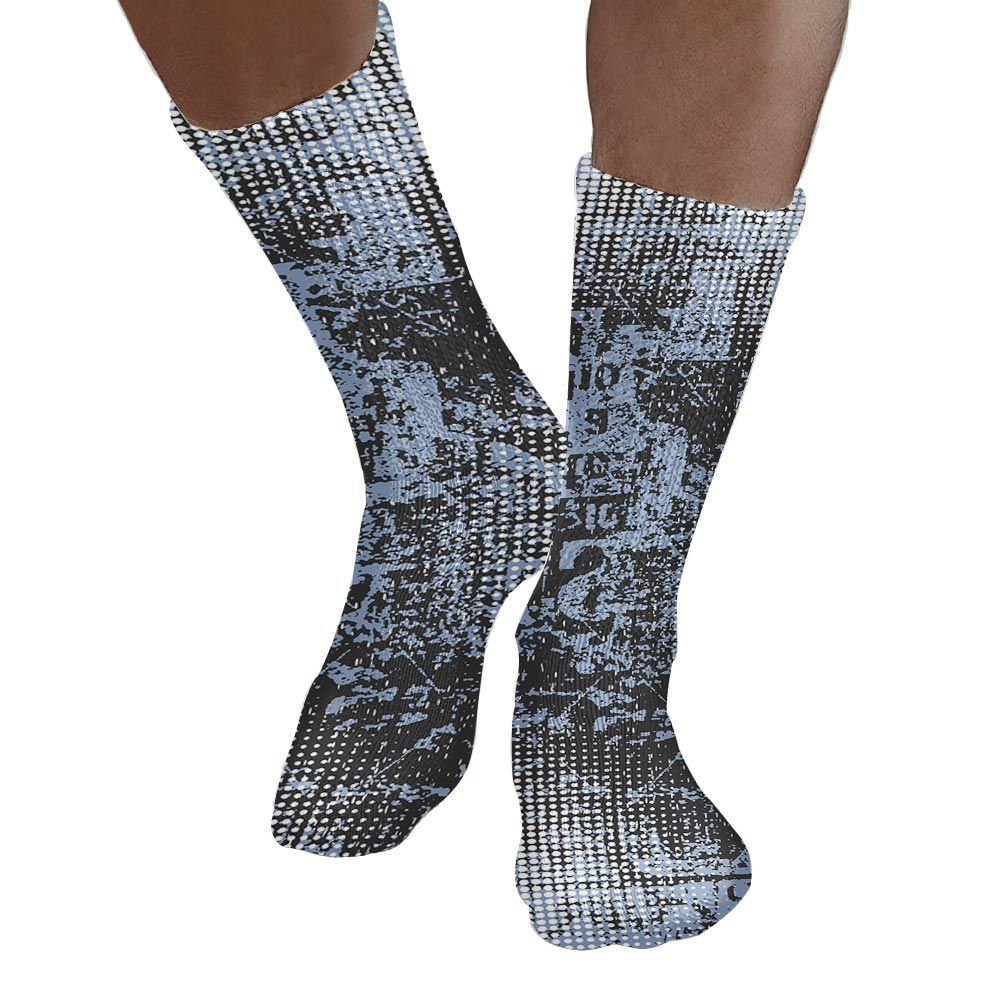 Sock To Match Reverse Black White 6s - Glitch Text Graphic Unisex