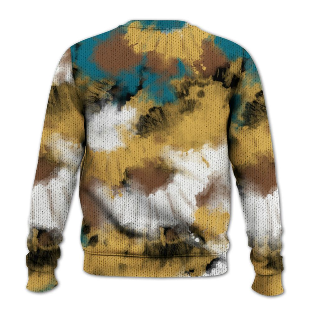 Knitted Sweater To Match Retro Cacao Wow 4s - Tie Dye FK Around Find Out