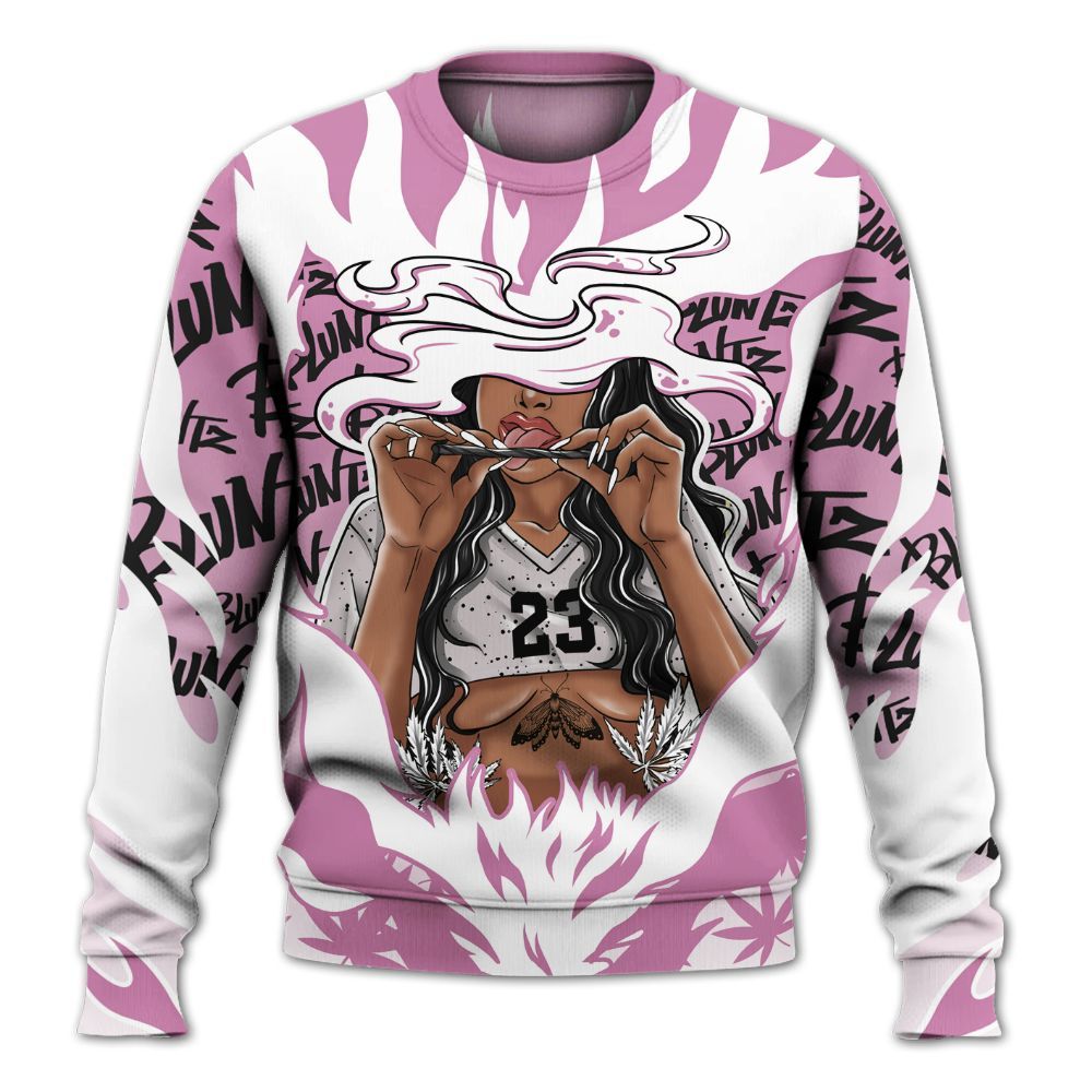 Sweatshirt To Match Neutral Grey Black White Orchid 4s - Bluntz Burnz Graphics All Over Print