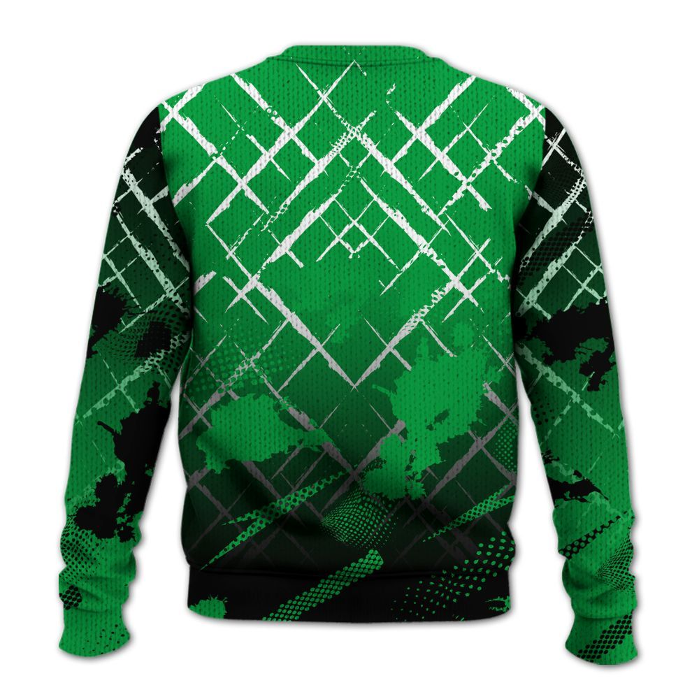 Knitted Sweater To Match Low Lucky Green 1s - Halftone Stand Business Dripping