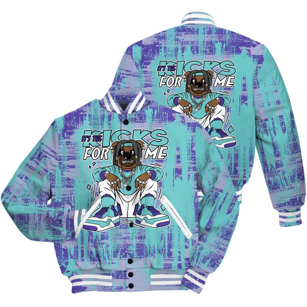 Varsity Jacket To Match Low Hornets 1s Shirt - Sneakers Bear Glitch Art All Over Print