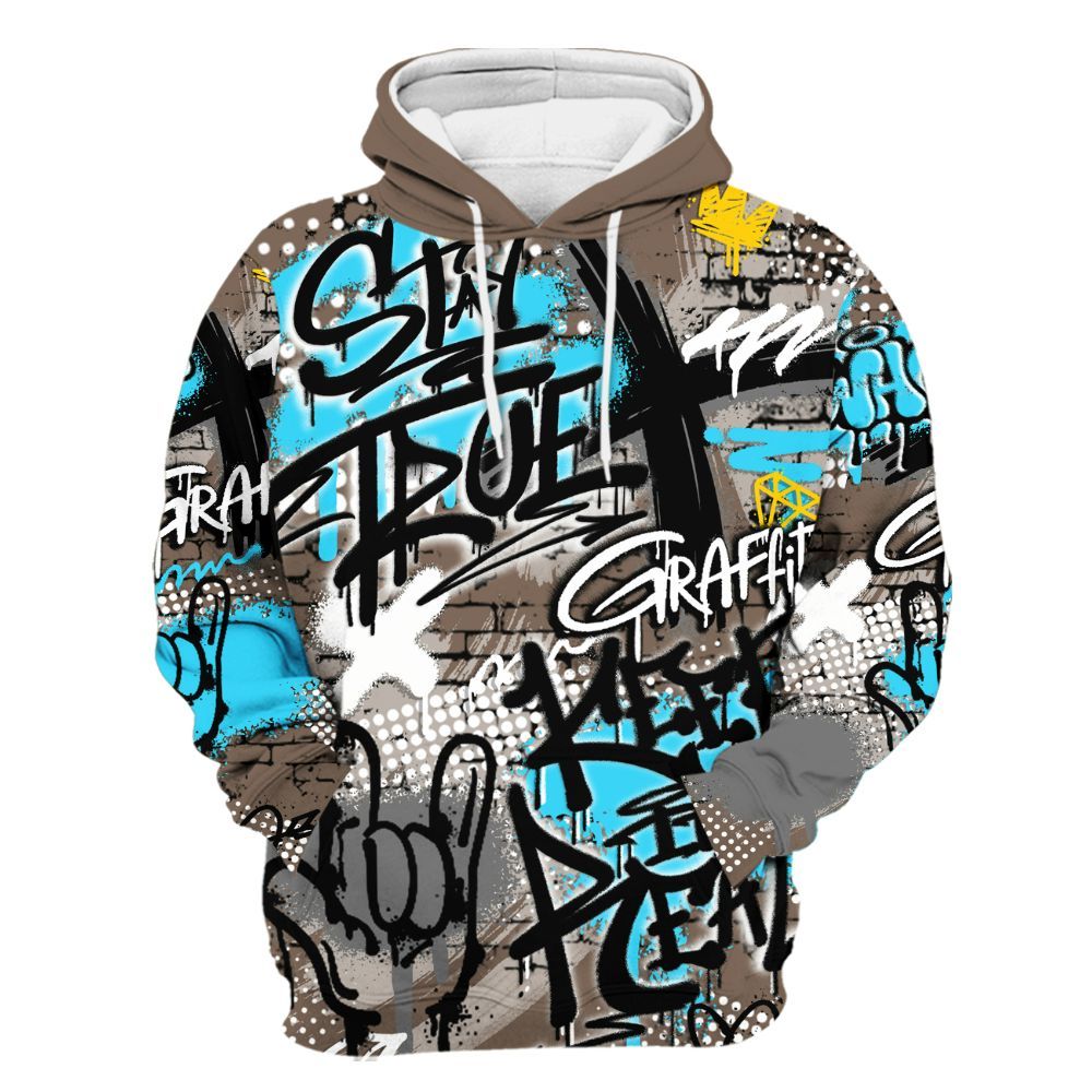 Hoodie To Match Olive Concord 9s - True It Real Graffiti Streetwear All Over Print