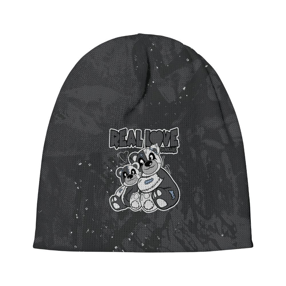 Beanie Hat To Match Reverse Black White 6s - Sincere Fondness Bear Graphic