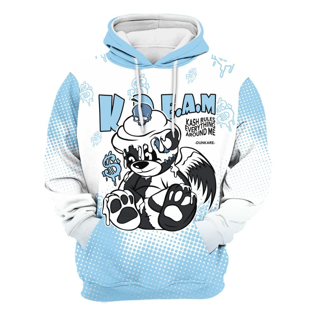 Hoodie To Match Legend Blue 11s - Loot Bear Unique Drip All Over Print