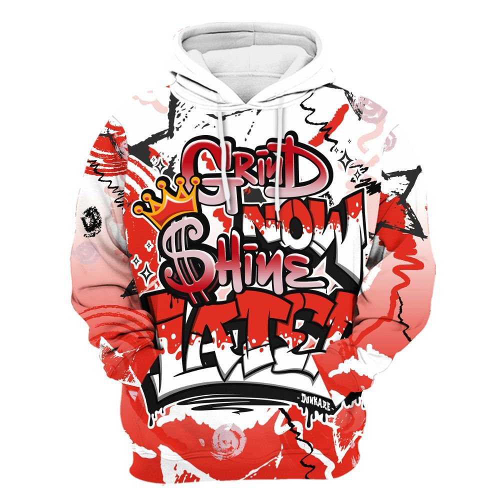 Hoodie To Match Air Force 1 Low GS Valentine's Day - Grind Shine Later Drip All Over Print