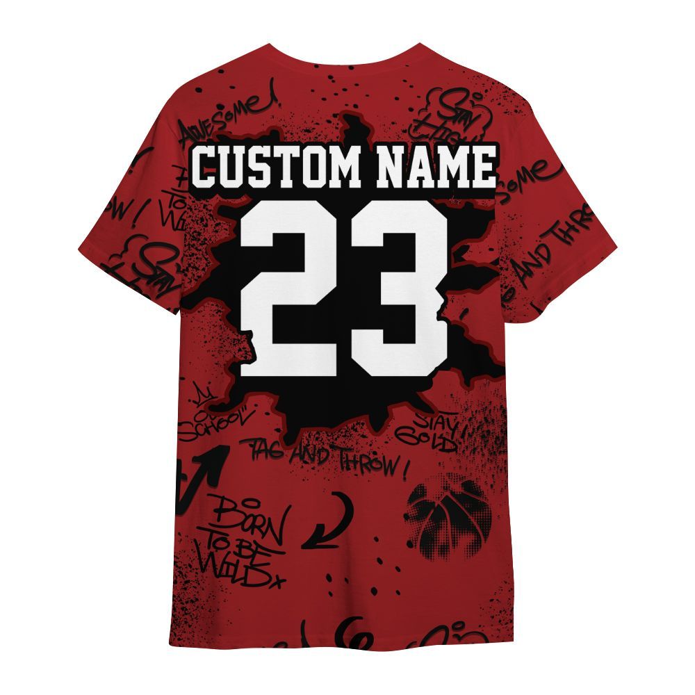 Shirt To Match Alternate Flu Game 12s Shirt - Number 23 Basketball Bear Custom Name All Over Print