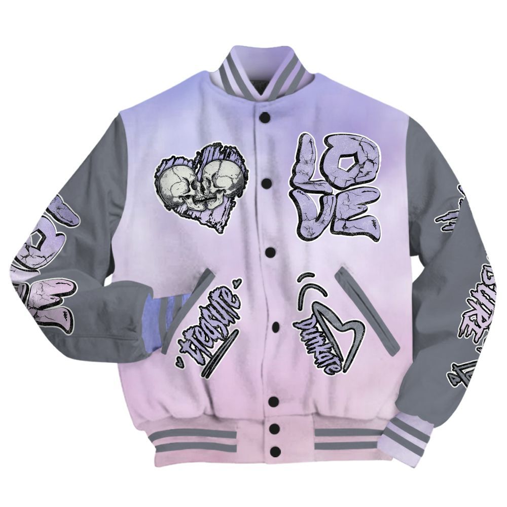 Varsity Jacket To Match Zen Master 4s - Skull Bear All Over Print