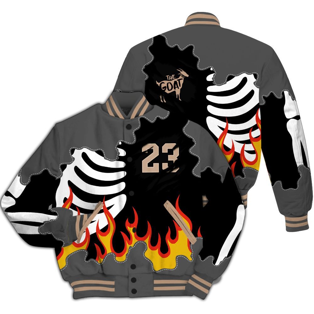 Varsity Jacket To Match Kobe 9 EM Mamba - Burning Skeleton 23 G.O.A.T All Over Print