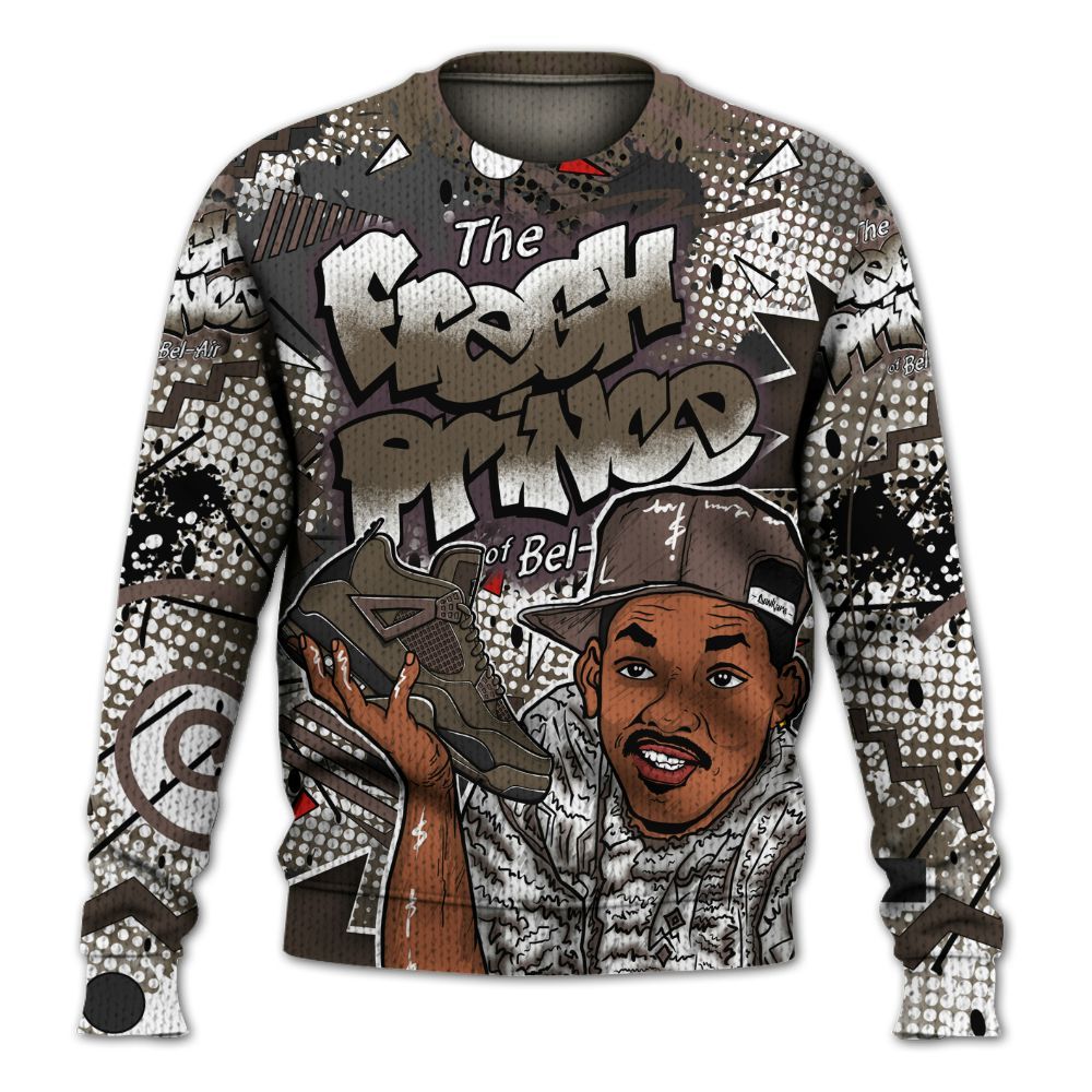 Sweater To Match AMM Dark Mocha 4s - Fresh Sneaker 90s Graphic