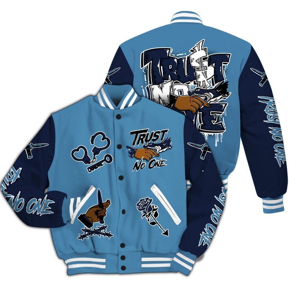 Varsity Jacket To Match Air Force 1 Stash - Trust No One Dripping All Over Print
