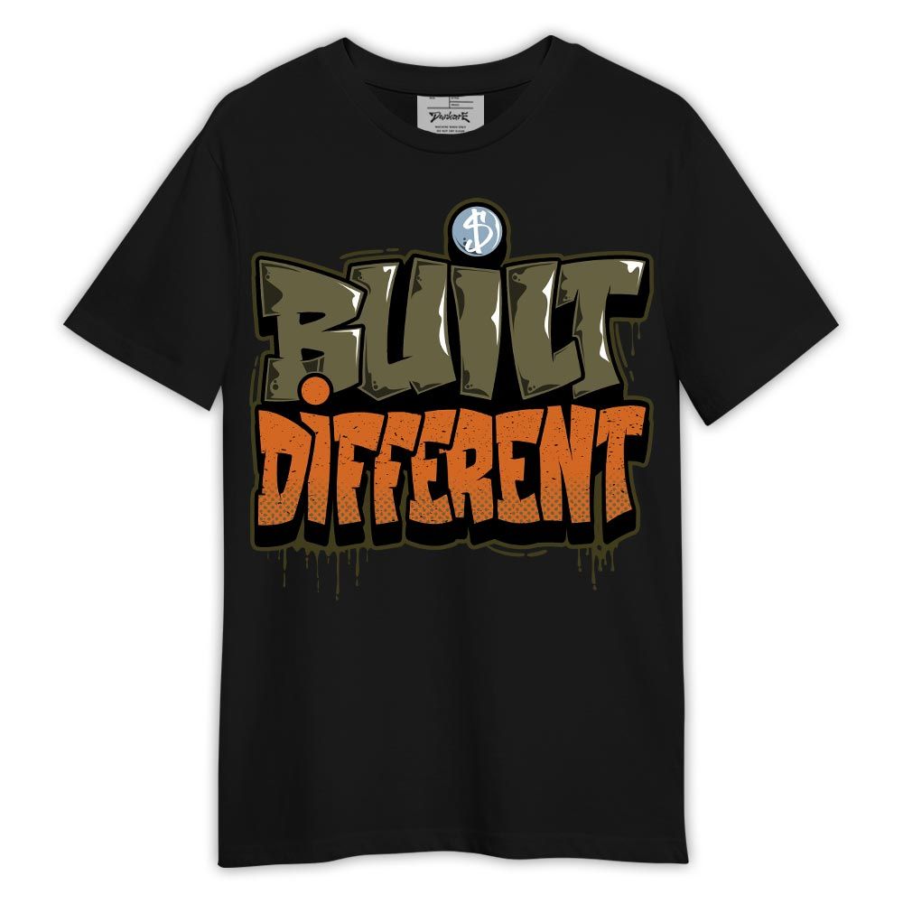 Shirt To Match Olive 5s - Graphic Built Different Shirt Outfit