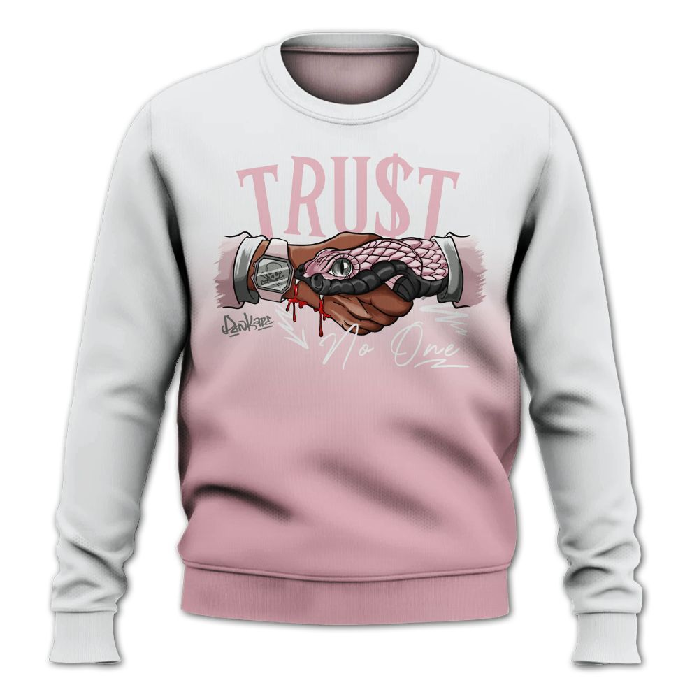 Sweatshirt To Match Air Max DN Pink Foam - Snake Trust No One Drip All Over Print