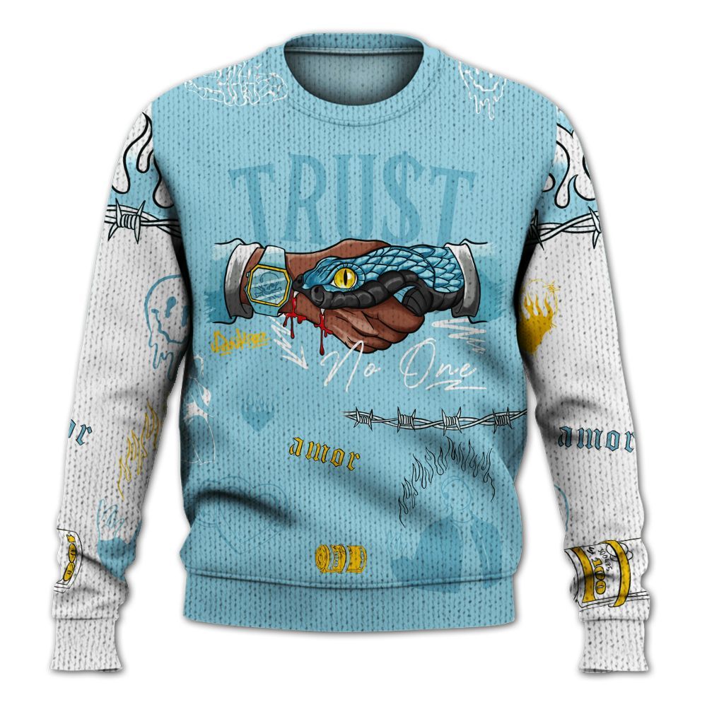 Knitted Sweater To Match Dunk High Homer Simpson - Snake Trust No One
