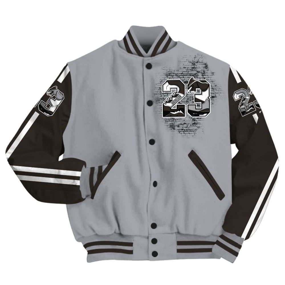 Varsity Jacket To Match Baroque Brown 12s - Custom Name Number 23 5s All Over Print