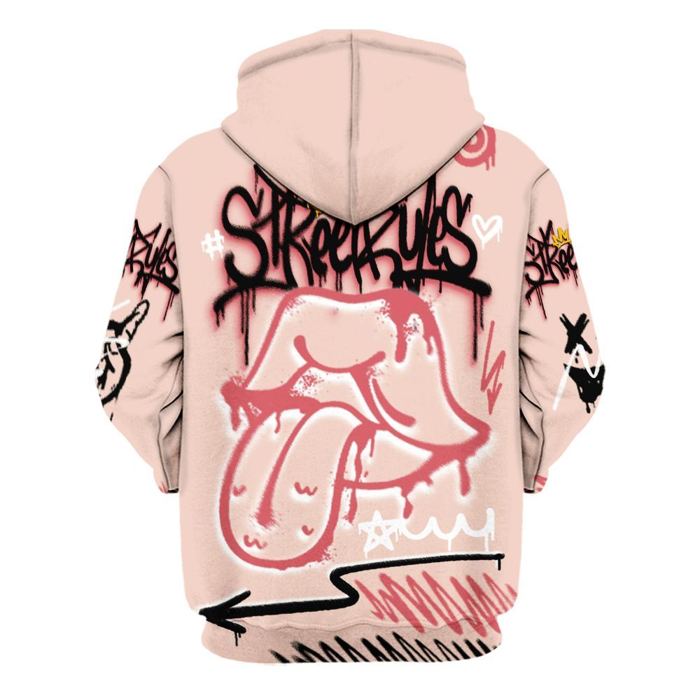 Hoodie To Match Washed Coral 2s Shirt, Streetwear Break The Rules All Over Print