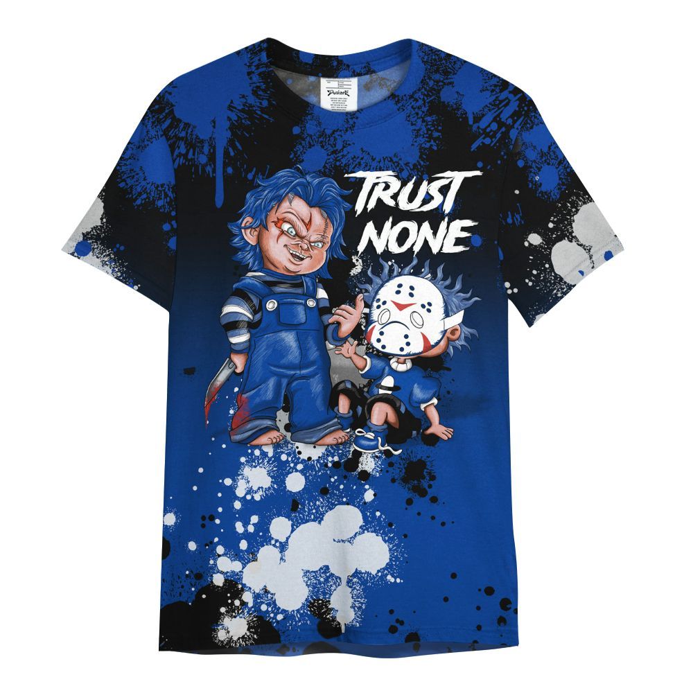 Shirt To Match Hyper Royal 12s - Trust No One Scary All Over Print