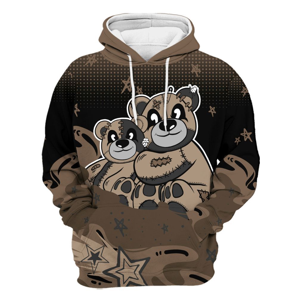 Hoodie To Match Dark Mocha Jack - Sincere Fondness Bear Stars All Over Print
