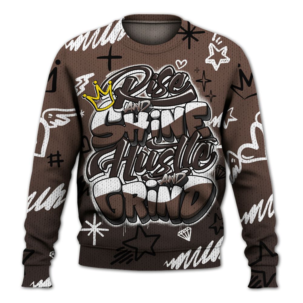Knitted Sweater To Match Air Force 1 Low Escape - Rise Shine Hustle Grind