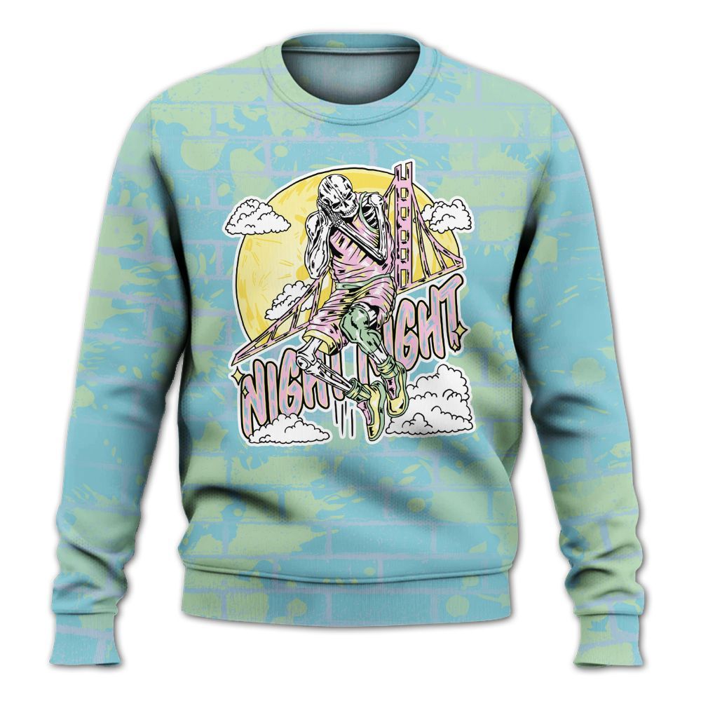 Sweatshirt To Match SB Dunk Low Visty - Seeya Skeleton Brick All Over Print