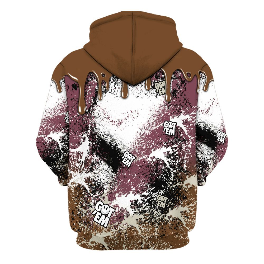 Hoodie To Match Archaeo Brown 3s - Dripping 23 Drip All Over Print