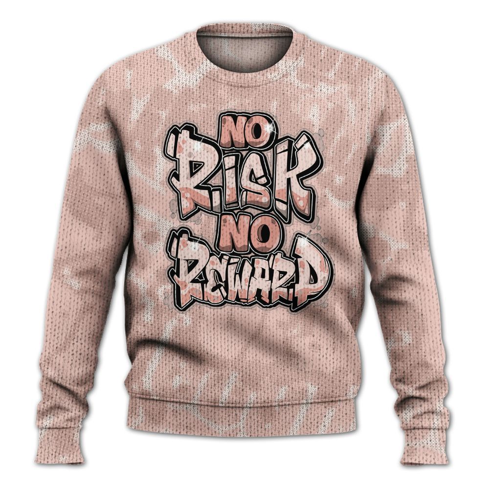 Knitted Sweater To Match Low Legend Pink 11s - No Risks No Reward Street