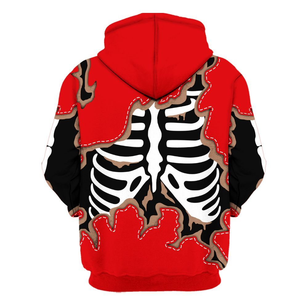 Hoodie To Match Low OG Howard University 1s - Skeleton Smiley Face All Over Print