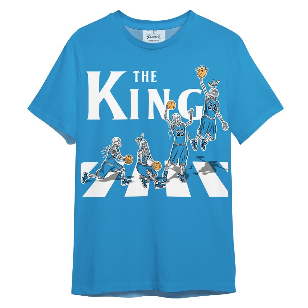 Shirt To Match Powder Blue 9s - The King Basketball Shirt 3D Graphic Outfit 0705 TCD