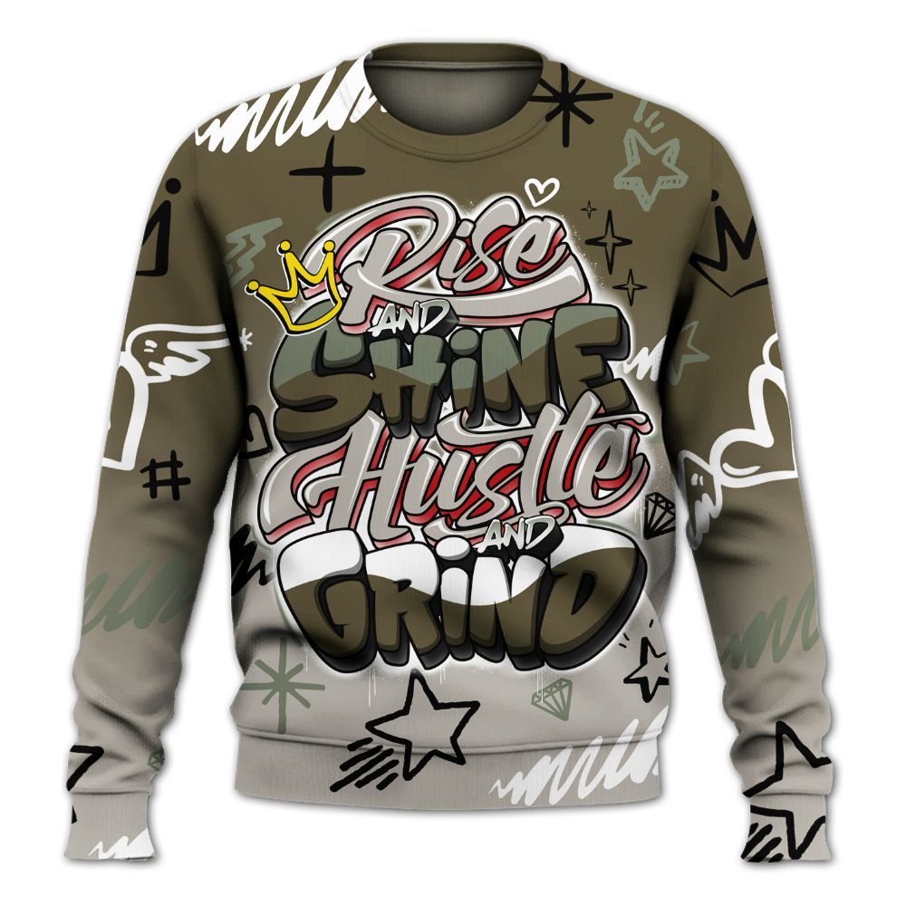 Sweatshirt To Match Dunk Low Year Of The Snake - Rise Shine Hustle Grind All Over Print