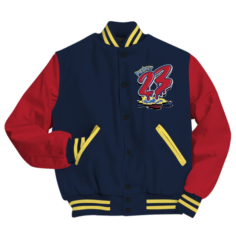 Varsity Jacket To Match Dunk Low COJP What The 2024 - Custom Name 23 Drip All Over Print