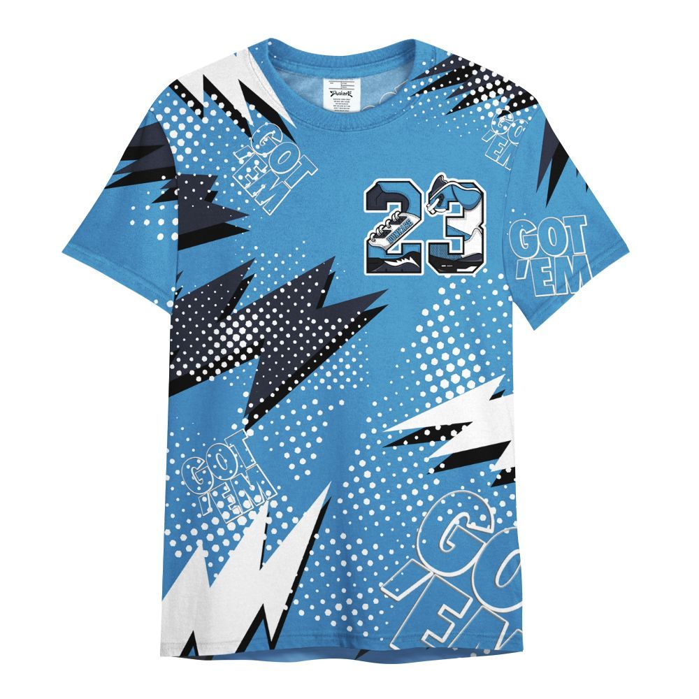 Shirt To Match Low OG Obsidian 1s - Custom Name Number 23 5s All Over Print