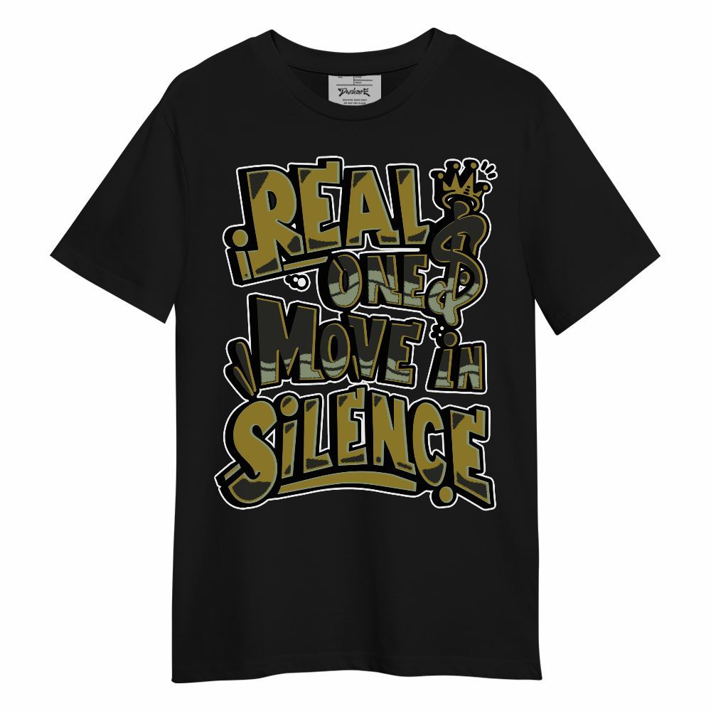 Shirt To Match Air Flightposite Metallic Gold - Ones Move In Silence Graphic Unisex Shirt