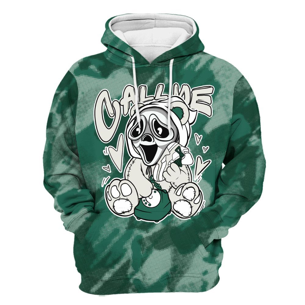 Hoodie To Match Oxidized Green 4s - Call Me Bear Abstract Halftone All Over Print
