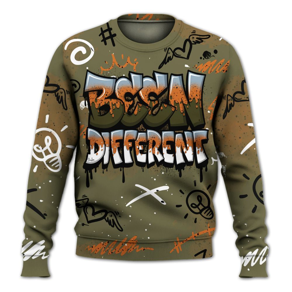 Sweatshirt To Match Olive 5s - Drip Been Di2ferent All Over Print