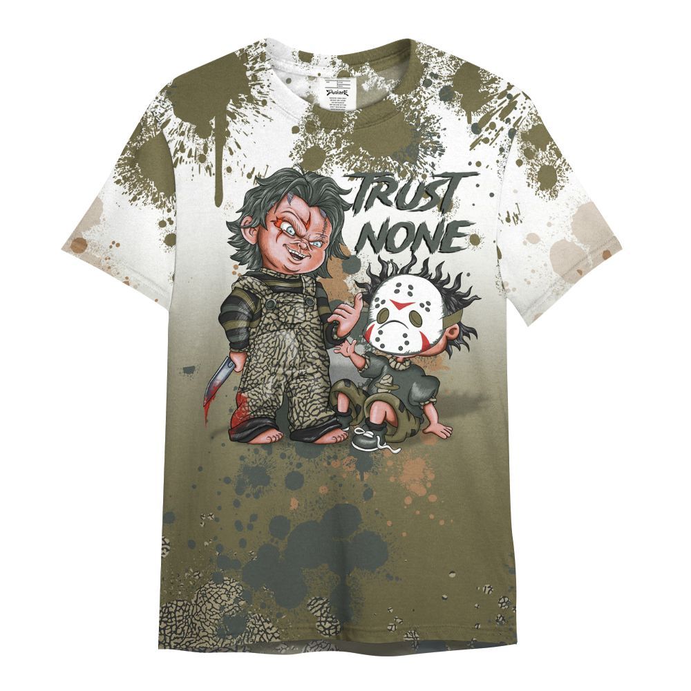 Shirt To Match Retro Family Affair 3s - Trust No One Scary All Over Print